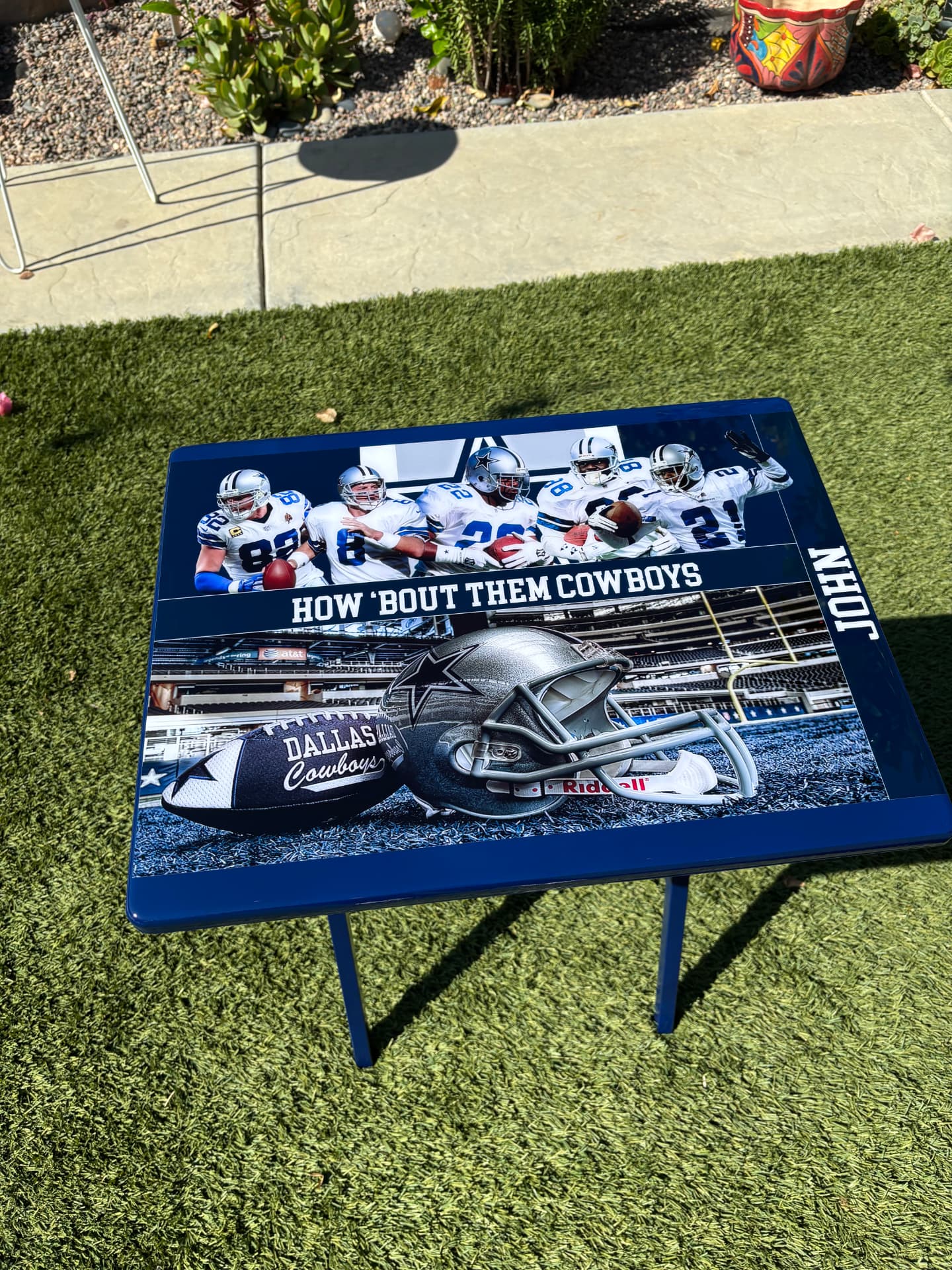 Handmade Dallas Cowboys table