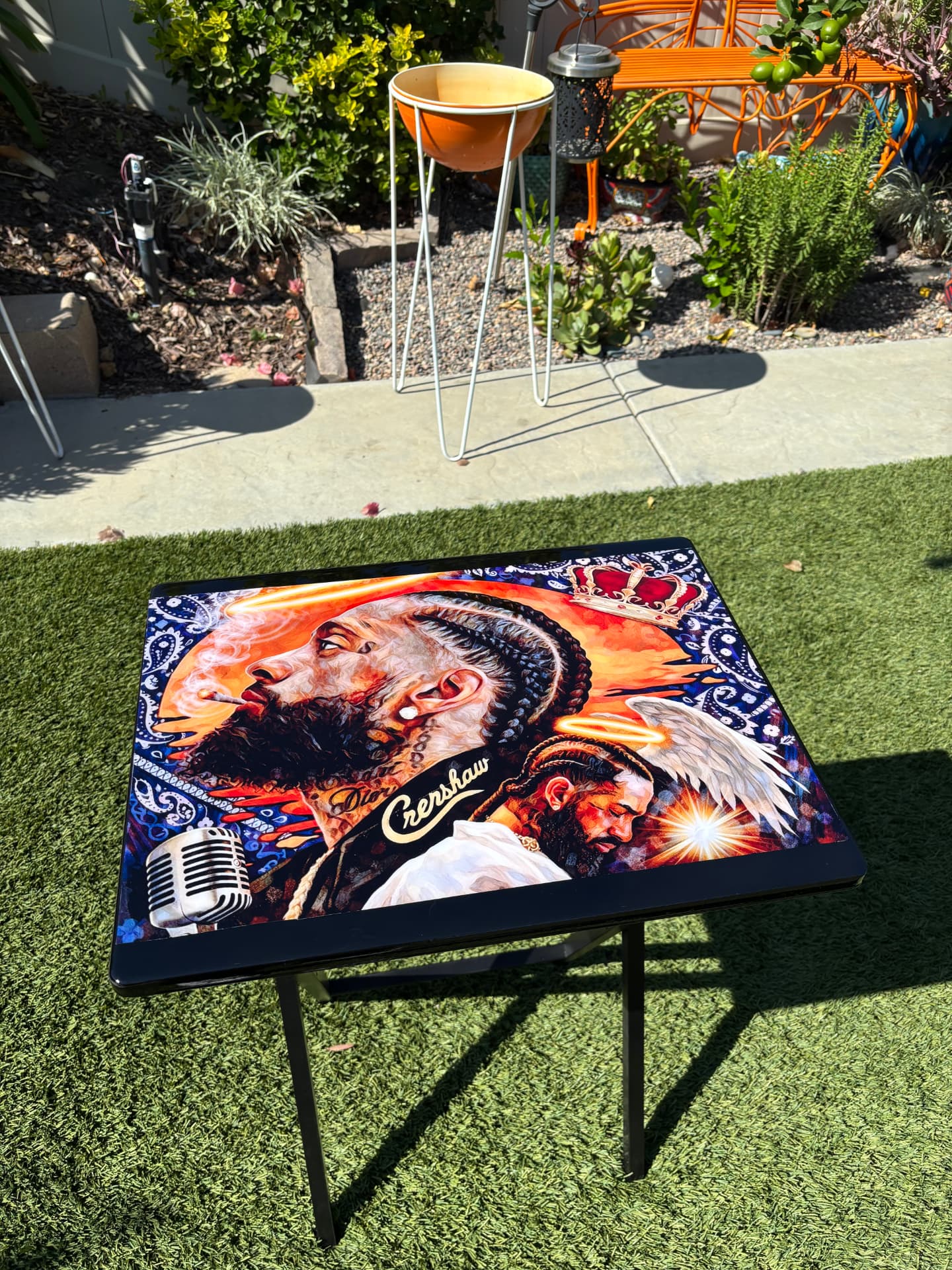 Handmade Nipsey Hussle Crenshaw table