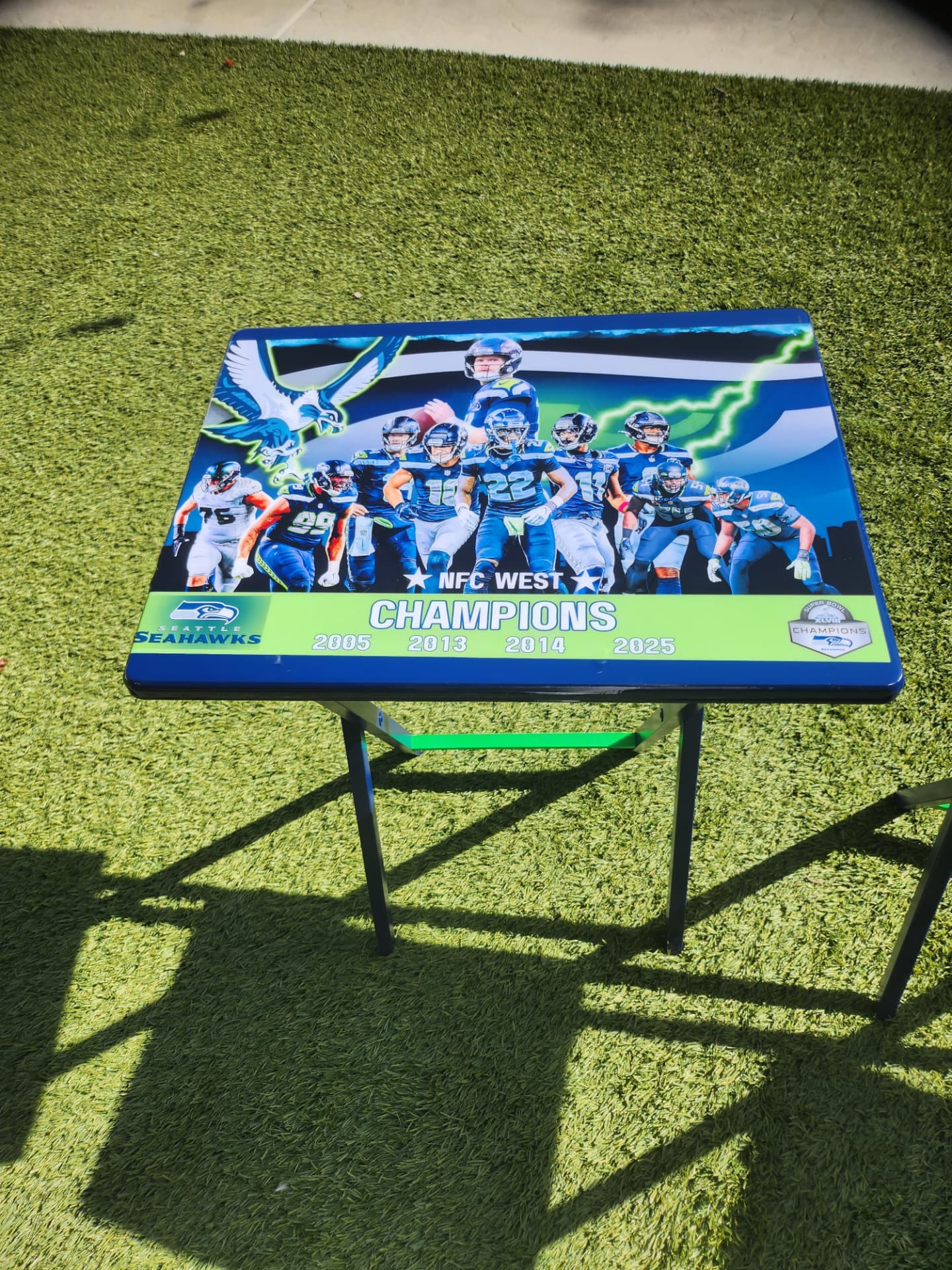Handmade Seahawks NFC West champions table